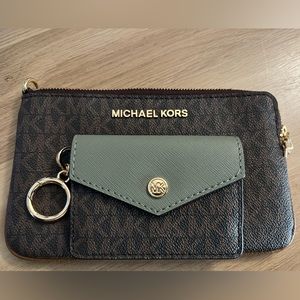 Michael Kors wristlet and card case